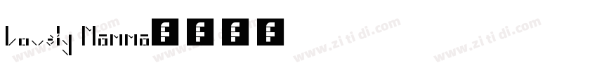 Lovely Mamma字体转换
